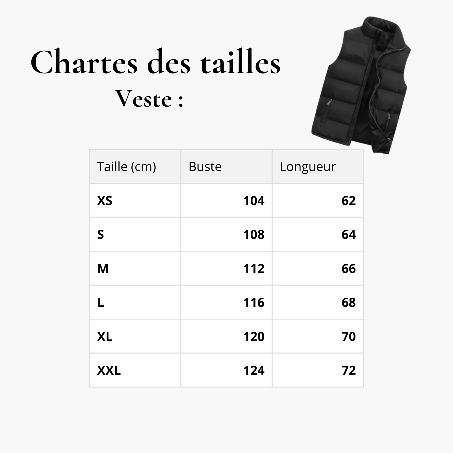 Veste sans manche