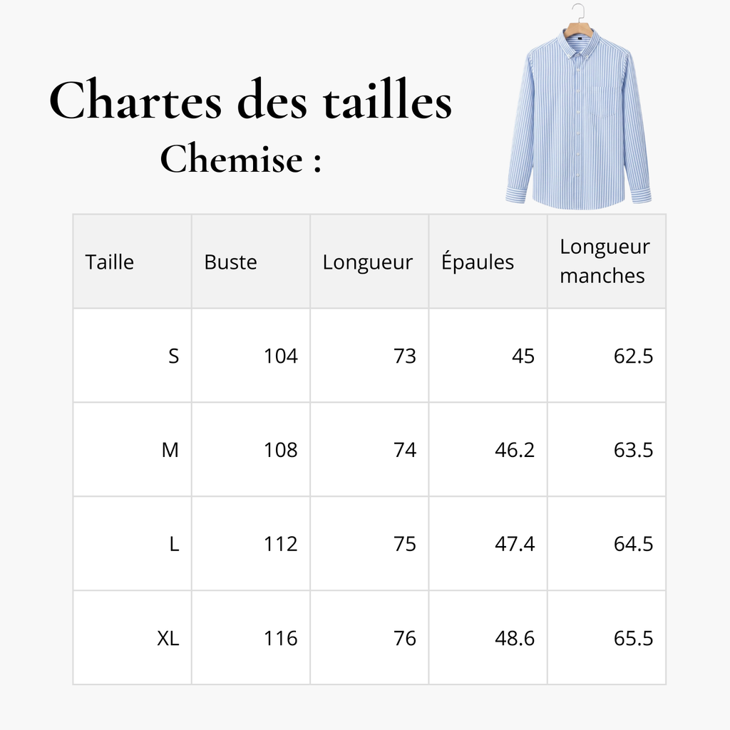 Chemise : Ciel rayé