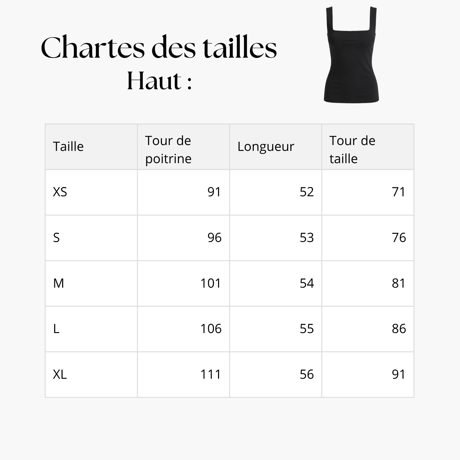 Haut Simple Noir