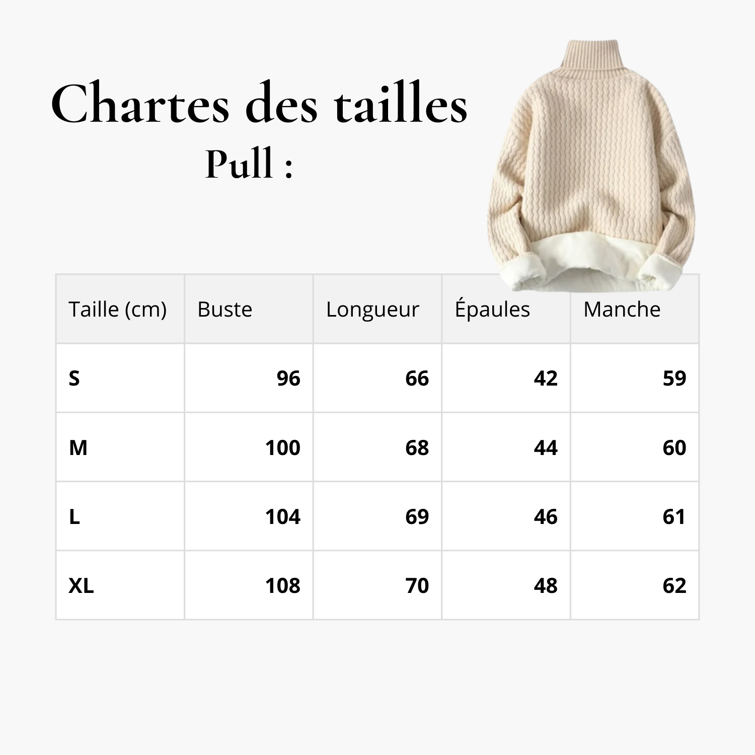 Pull : Elégance Neige